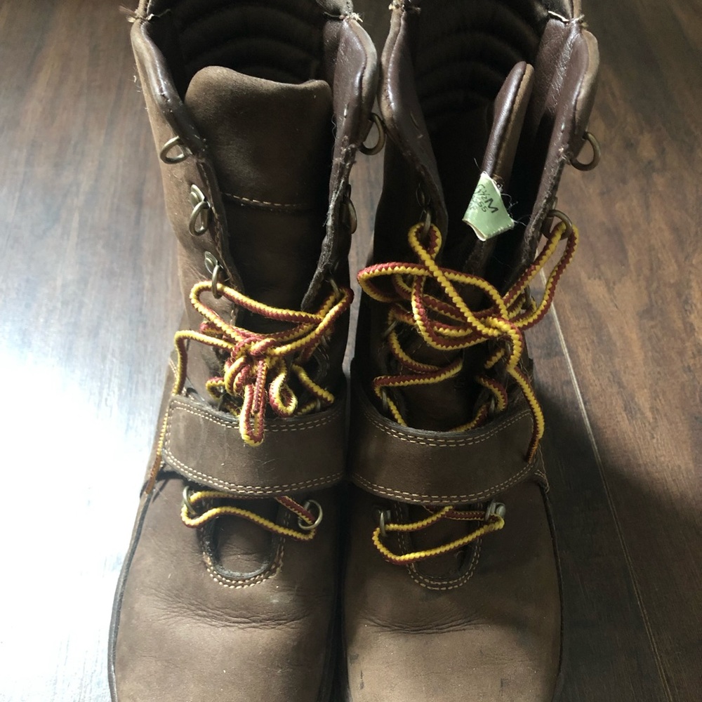 Women Timberland Wedge Lace Up Boots Size 6.5
